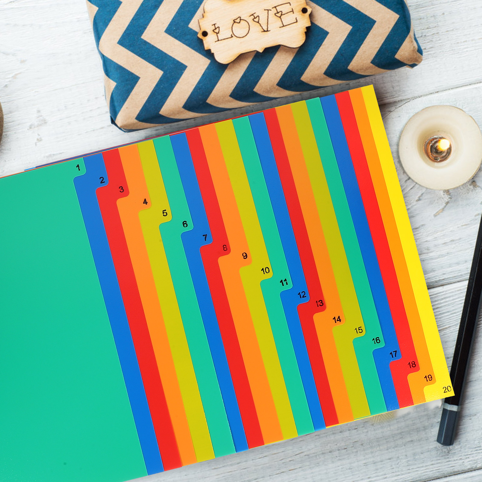 Tab Divider A4 - Plastic A4 Binder Dividers 20 21