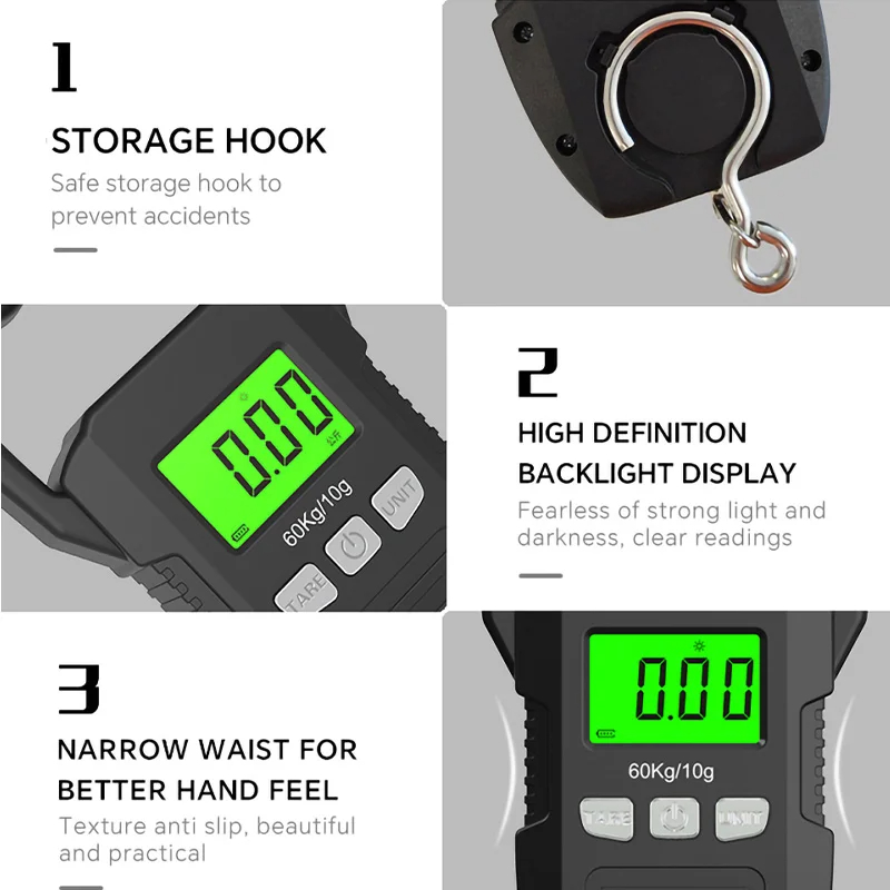 60kg/10g LCD Digital Hanging S - Tape Dispenser Weighted avis et prix