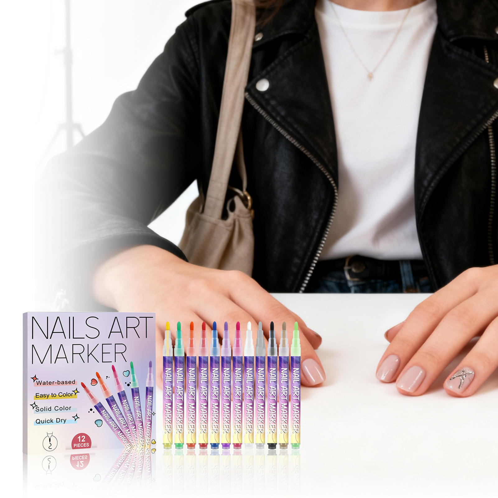 12Pcs Nail Art Pens With Fine  - Correction Pen Fine avis et prix
