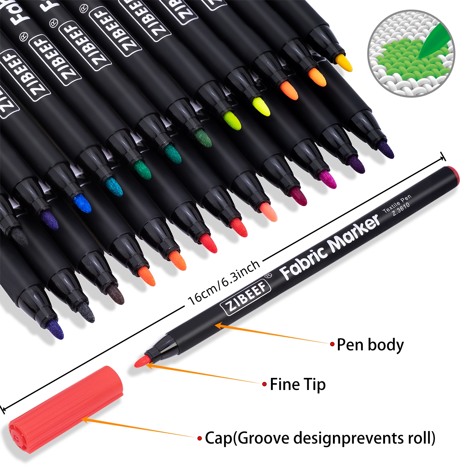 12/24 Color Fabric Markers-Fin - Correction Pen Fine avis et prix