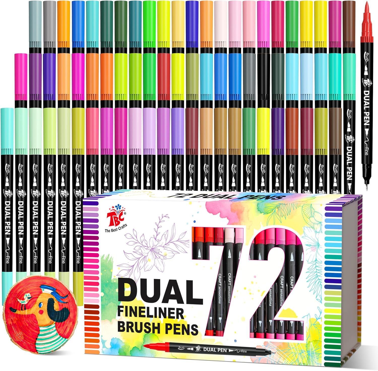 72 Color Dual Tip Brush Pens,  - Correction Pen Fine avis et prix