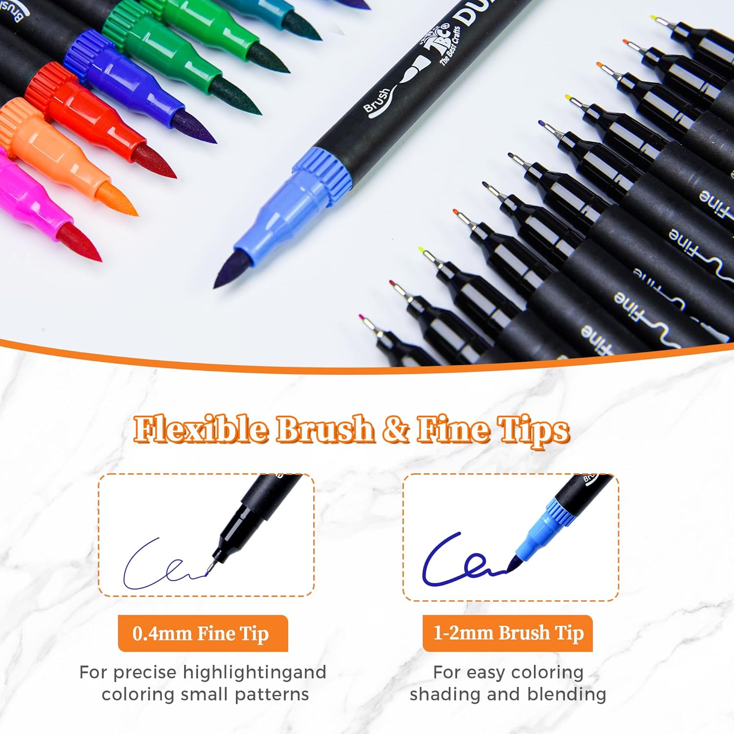 72 Color Dual Tip Brush Pens,  - Correction Pen Fine avis et prix
