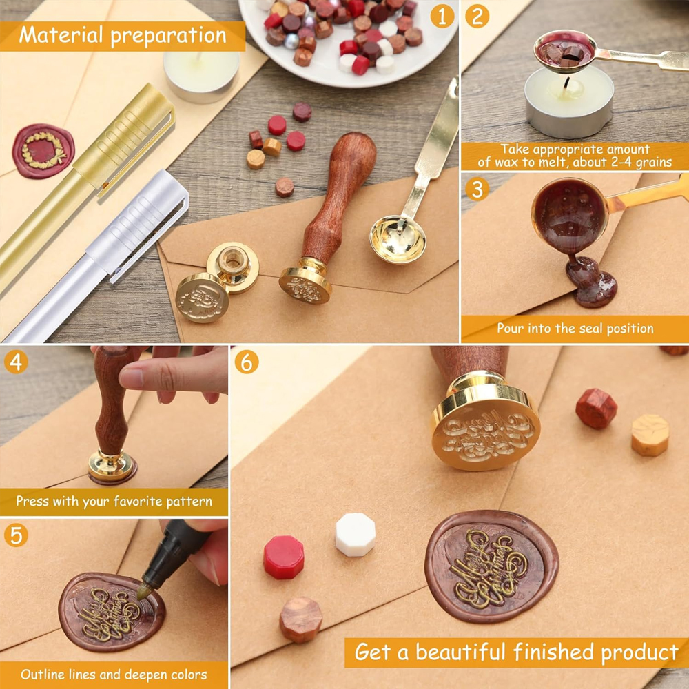Custom Wax Seal Stamp, Persona - Wax Seal Stamp Set avis et prix