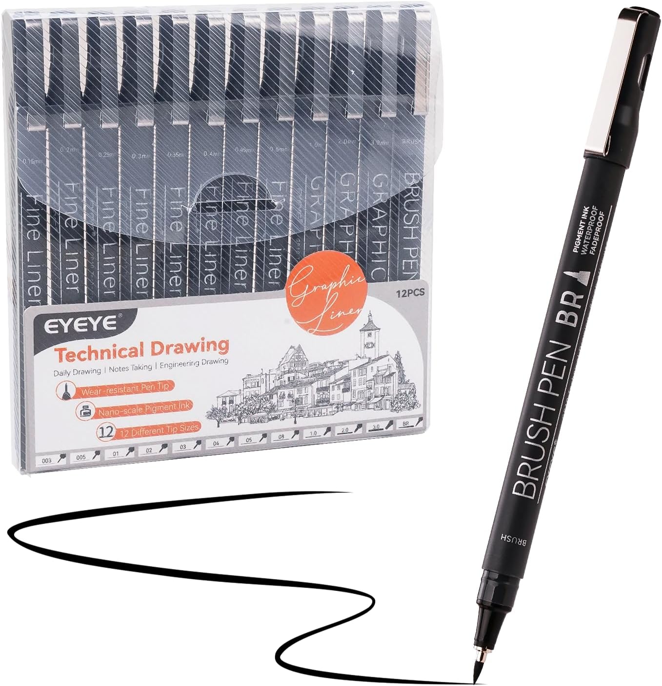 Micro Fineliner Pens Set, 12 B - Archive Box Set avis et prix