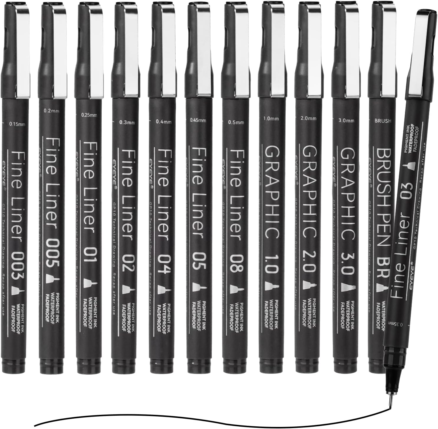 Micro Fineliner Pens Set, 12 B - Archive Box Set avis et prix