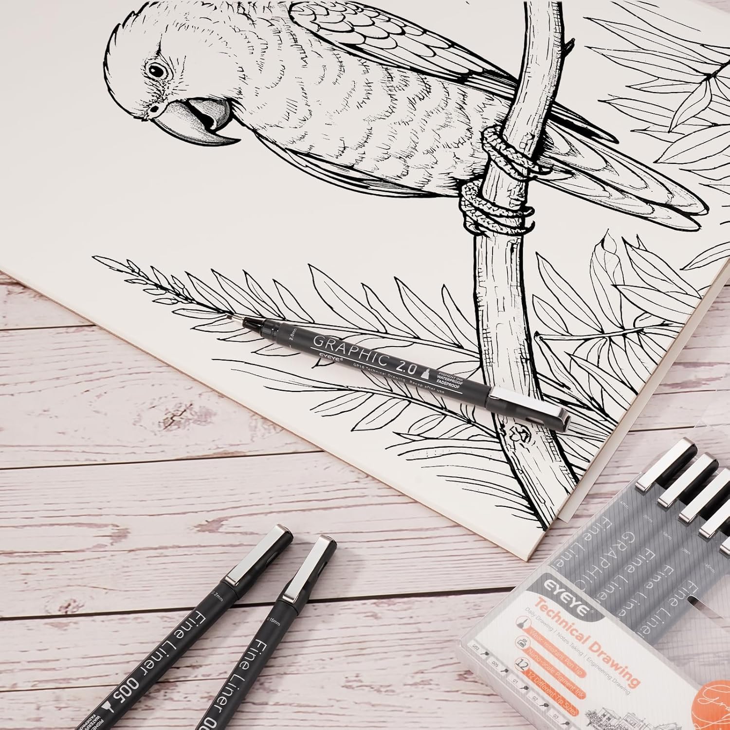 Micro Fineliner Pens Set, 12 B - Archive Box Set avis et prix