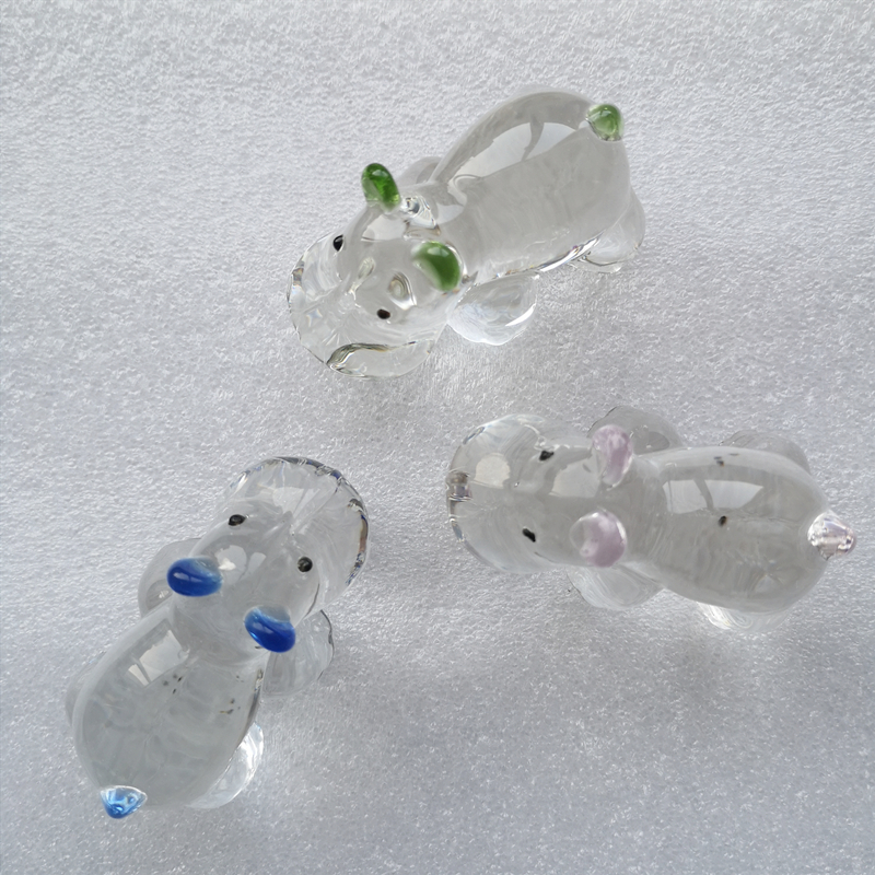 1PC Crystal Hippo Figurine Col - Paper Weight Crystal avis et prix