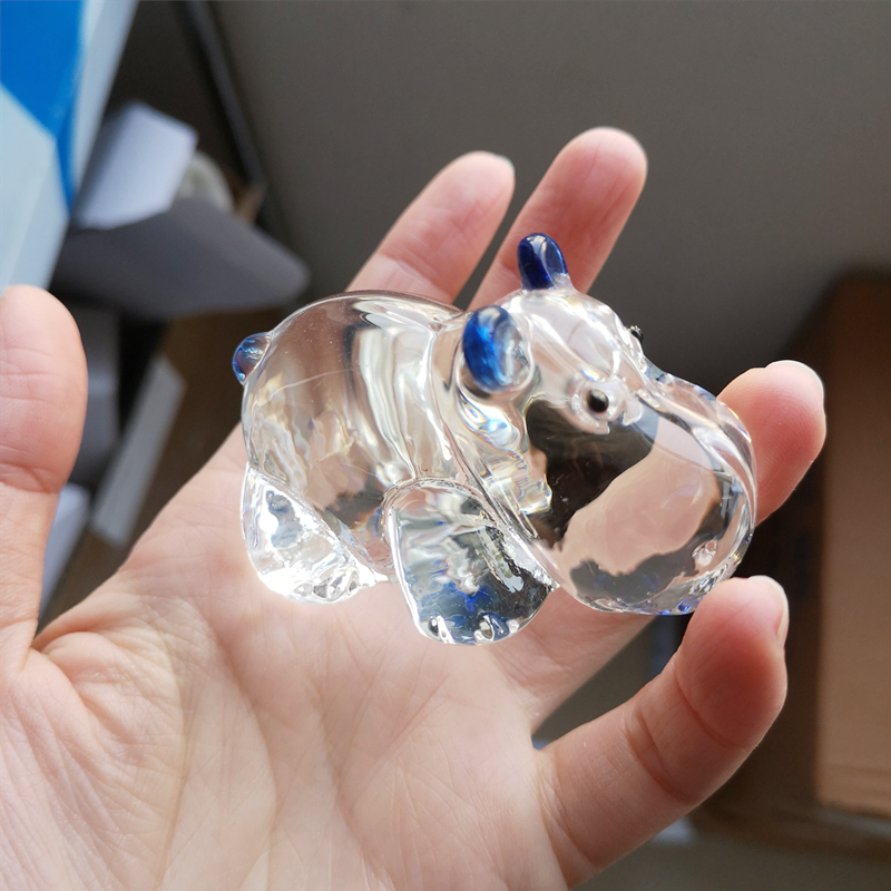 1PC Crystal Hippo Figurine Col - Paper Weight Crystal avis et prix