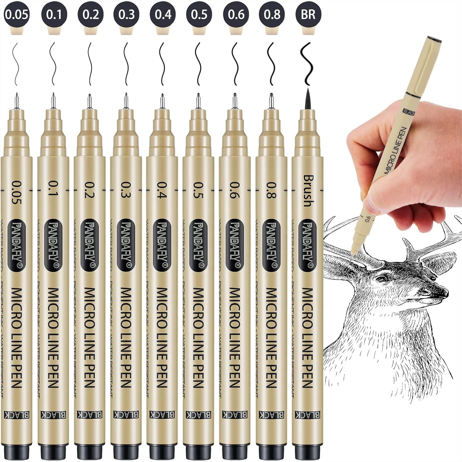 Black Micro-Pen Fineliner Ink  - Archive Box Set avis et prix