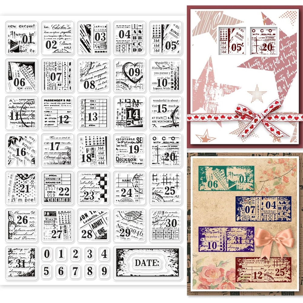 1Sheet Vintage Date Clear Stam - Rubber Date Stamp avis et prix