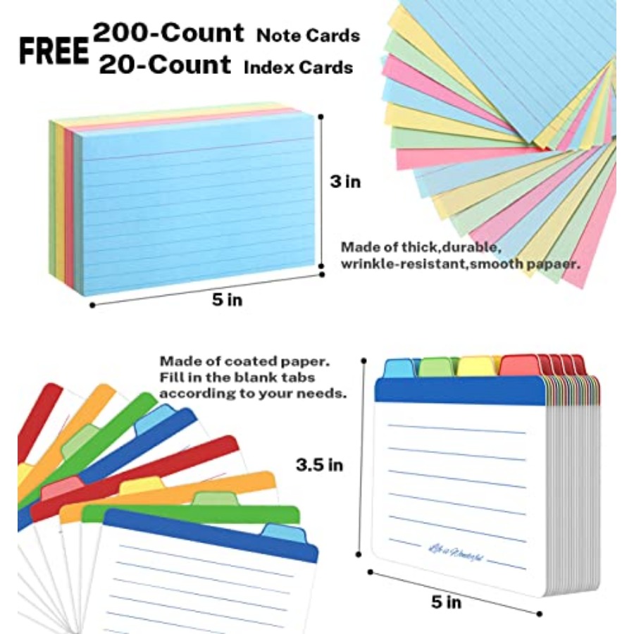 3x5 Index Card Organizer Box w - Card Index Box avis et prix