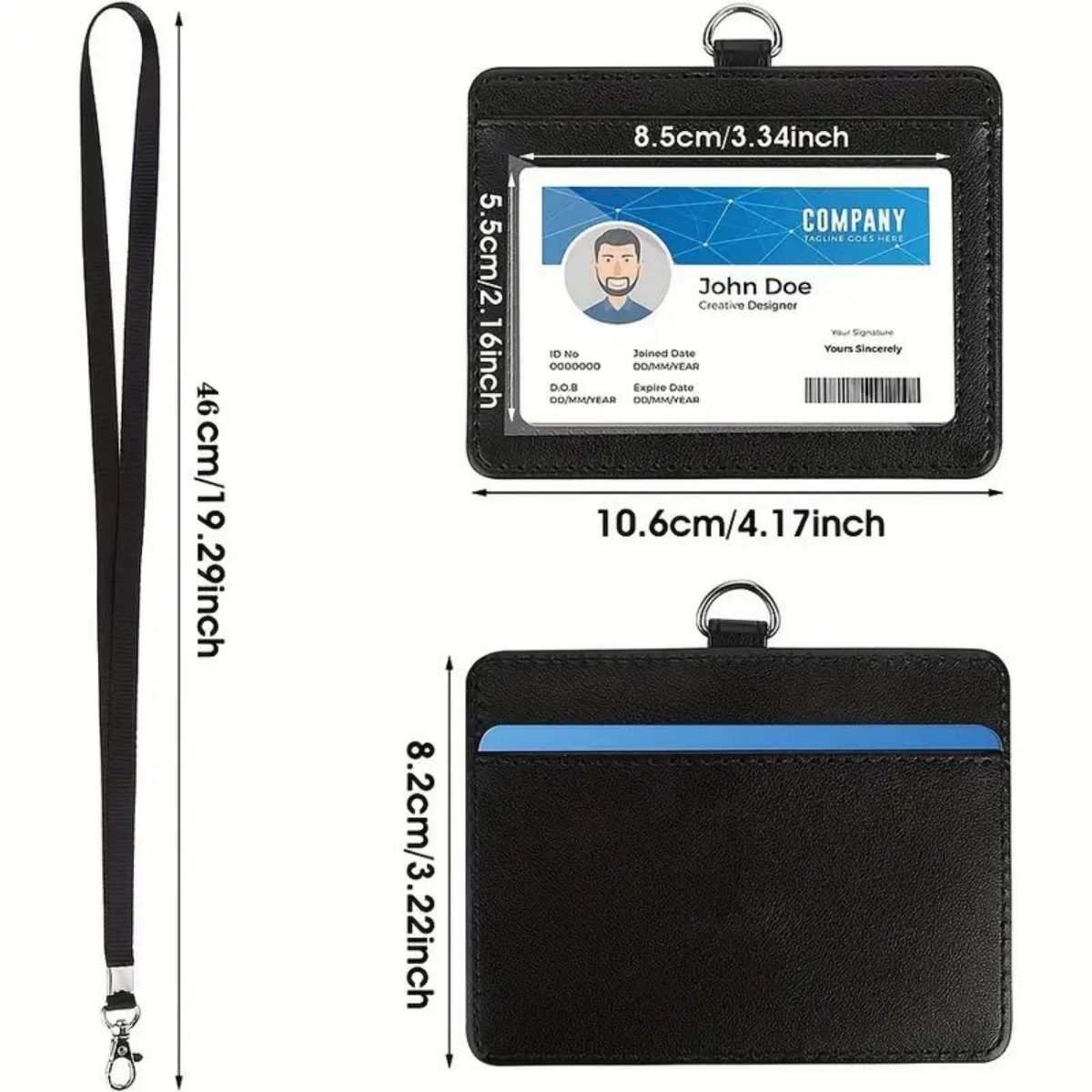 1 pc Horizontal ID badge holde - Index Card Holder avis et prix
