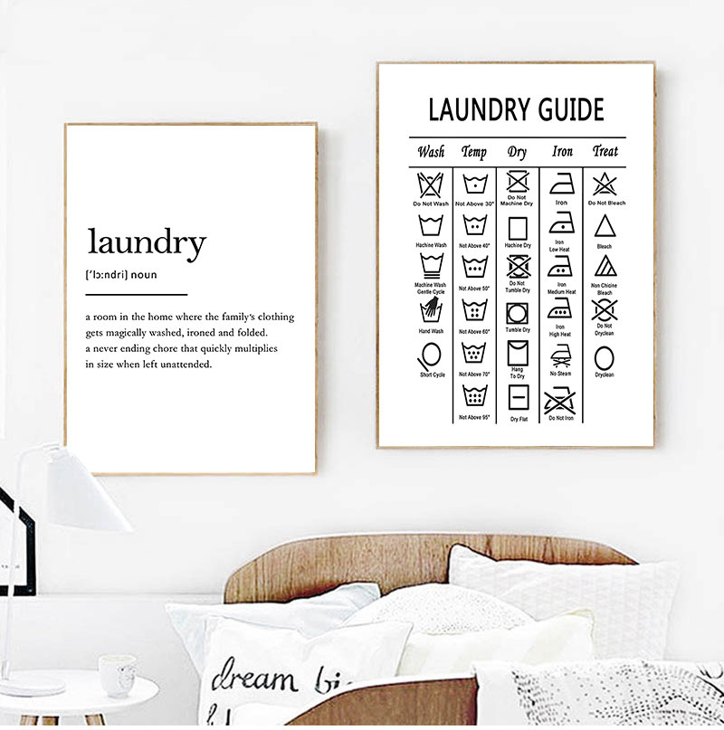 Laundry Guide Canvas Painting  - Ink Blotter Paper avis et prix