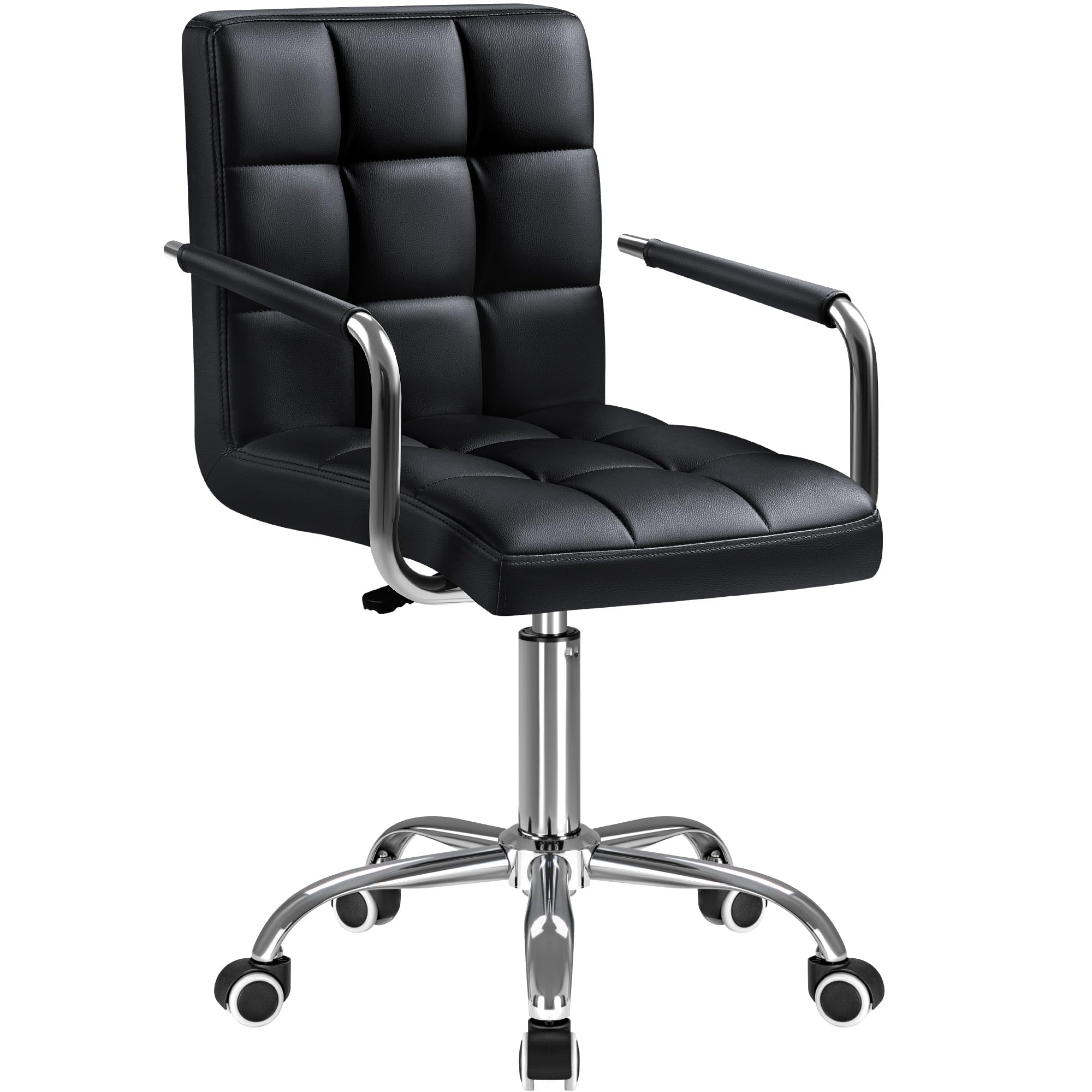 Black PU Leather Swivel Office - Leather Desk Pad avis et prix