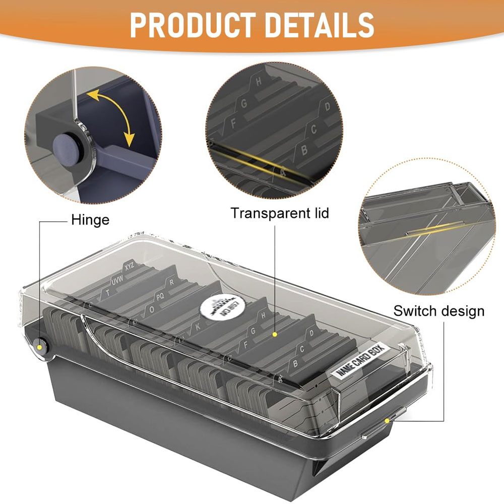 Desktop Business Card Box, Lar - Card Index Box avis et prix