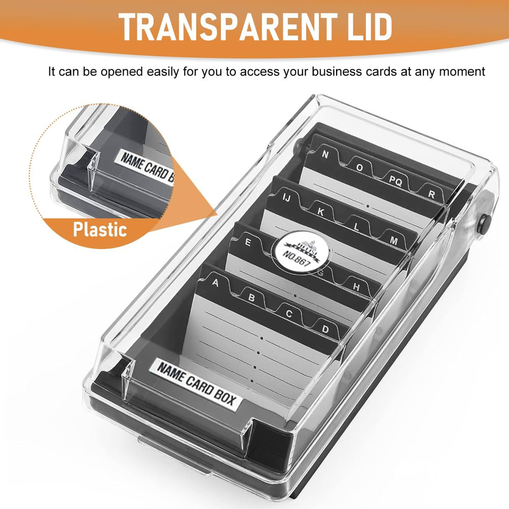 Desktop Business Card Box, Lar - Card Index Box avis et prix