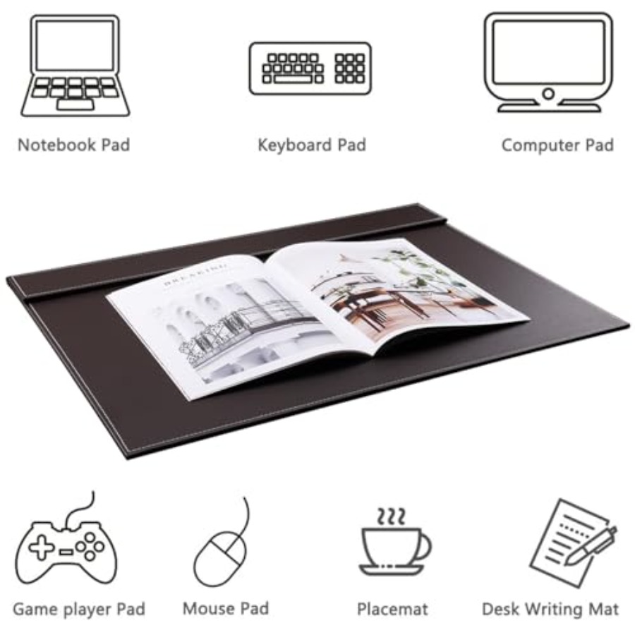 Ultra-Smooth PU Leather Desk P - Leather Desk Pad avis et prix