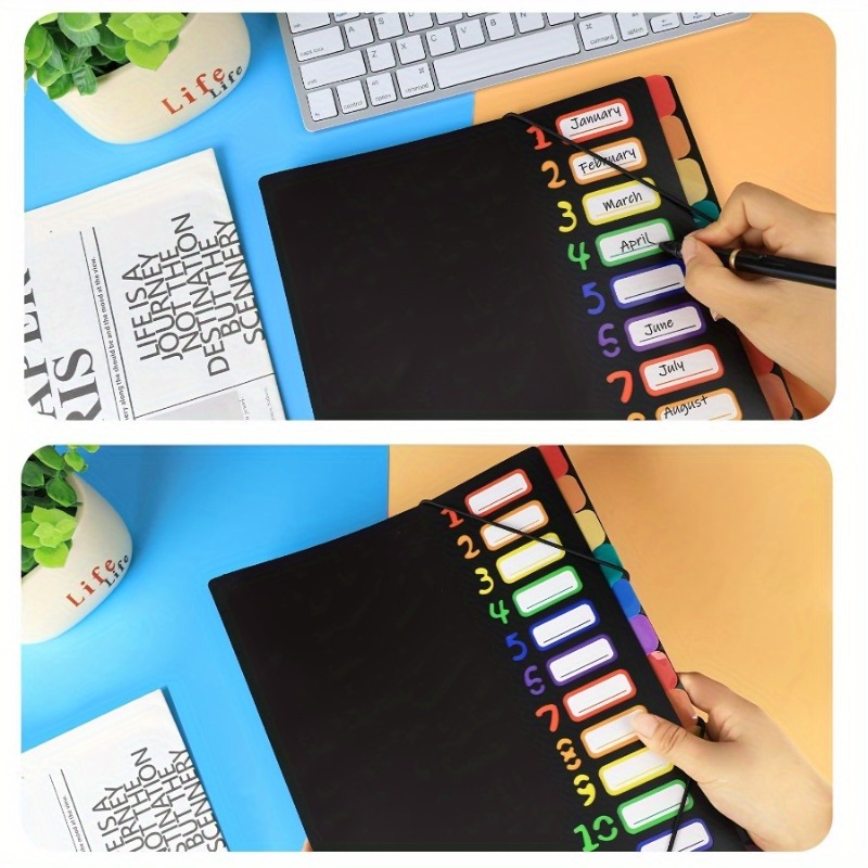 1Pc Black/White Cover Multi-La - Tab Divider A4 avis et prix