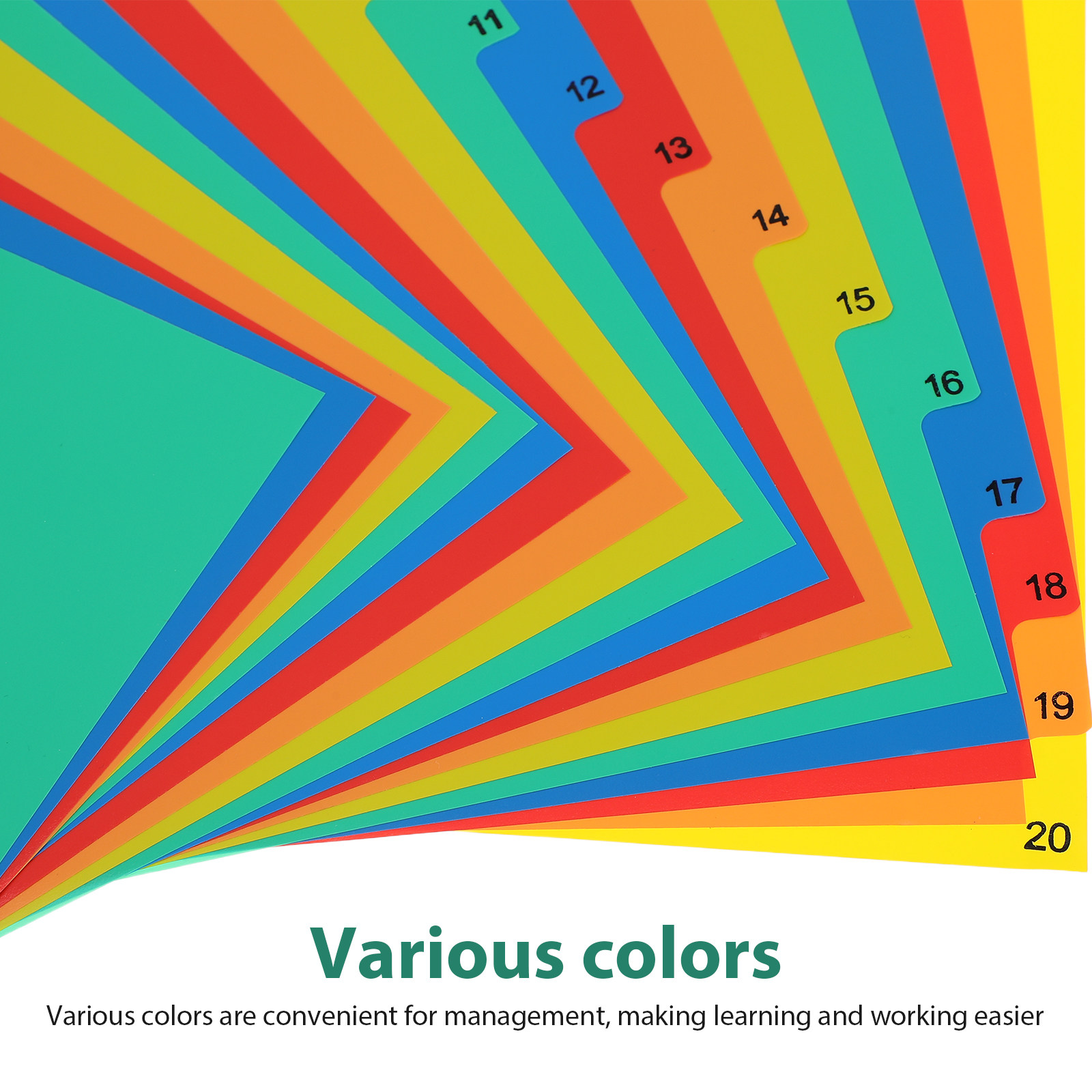 20 Pages A4 Colorful Plastic T - Tab Divider A4 avis et prix
