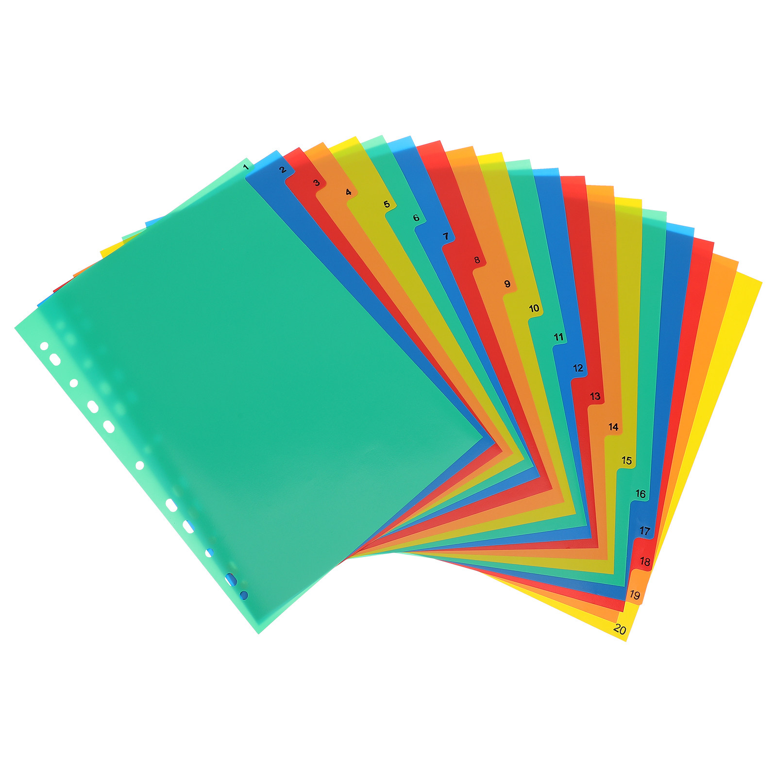20 Pages A4 Colorful Plastic T - Tab Divider A4 avis et prix