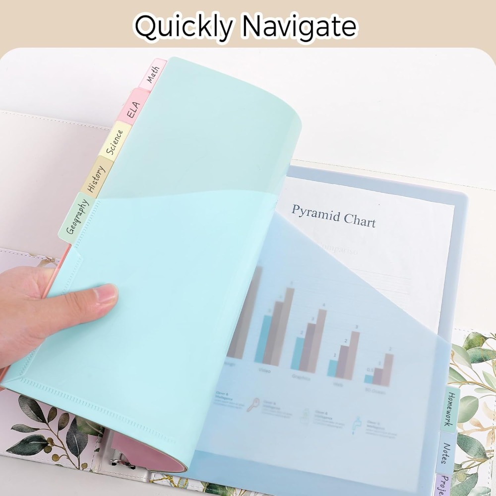 8 pcs A4 Pastel Binder Divider - Tab Divider A4 avis et prix