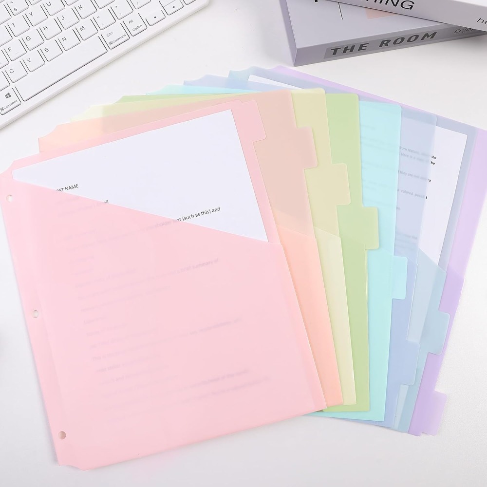 8 pcs A4 Pastel Binder Divider - Tab Divider A4 avis et prix