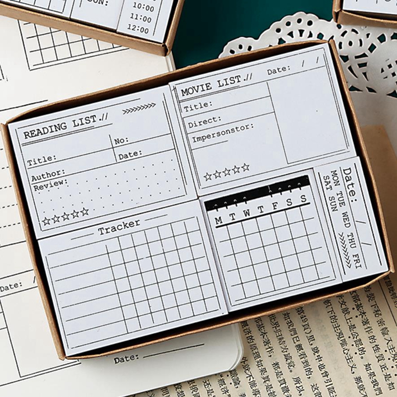 Daily Time Mark Calendar Agend - Rubber Date Stamp avis et prix