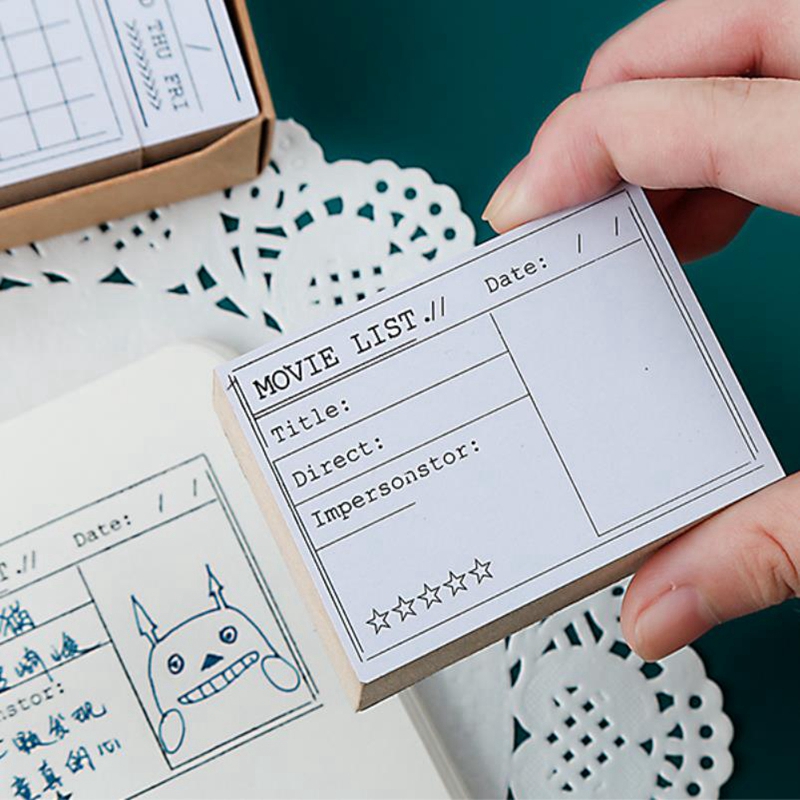 Daily Time Mark Calendar Agend - Rubber Date Stamp avis et prix