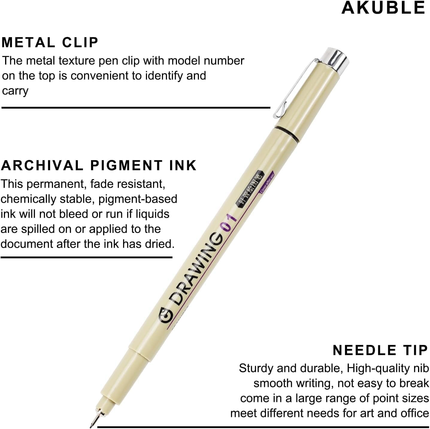 12 Black Micro Fineliner Drawi - Archive Box Set avis et prix