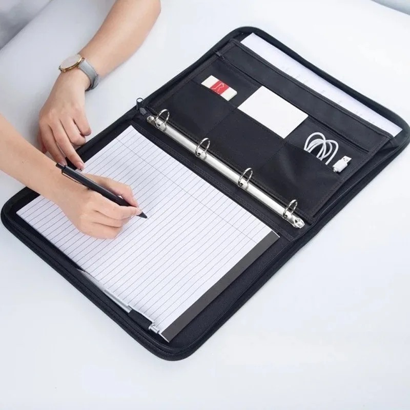Large Black Business Portfolio - Binder A4 Lever avis et prix