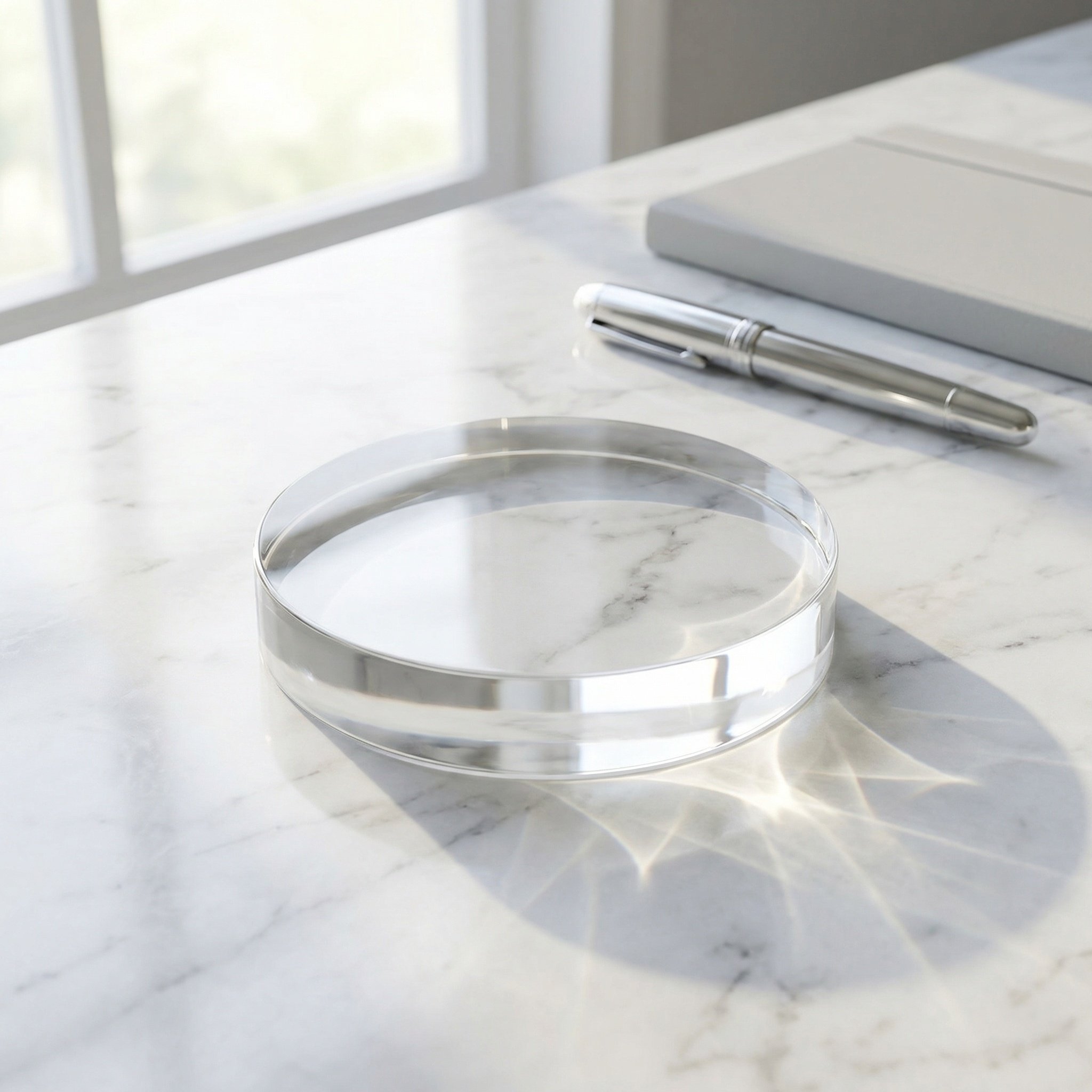 3.15 Inch Round Clear Crystal  - Book Weight Glass avis et prix