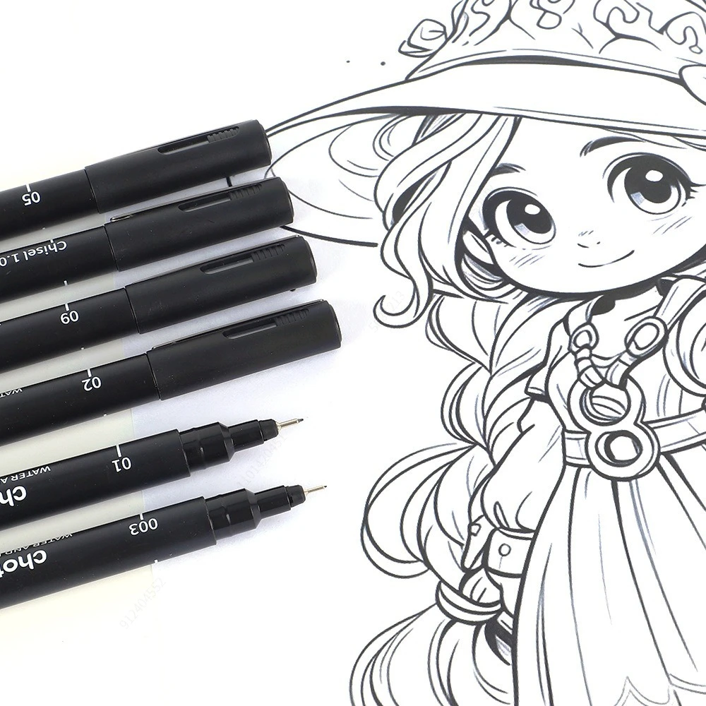 Black Micro Pens,15 Sizes,Wate - Correction Pen Fine avis et prix