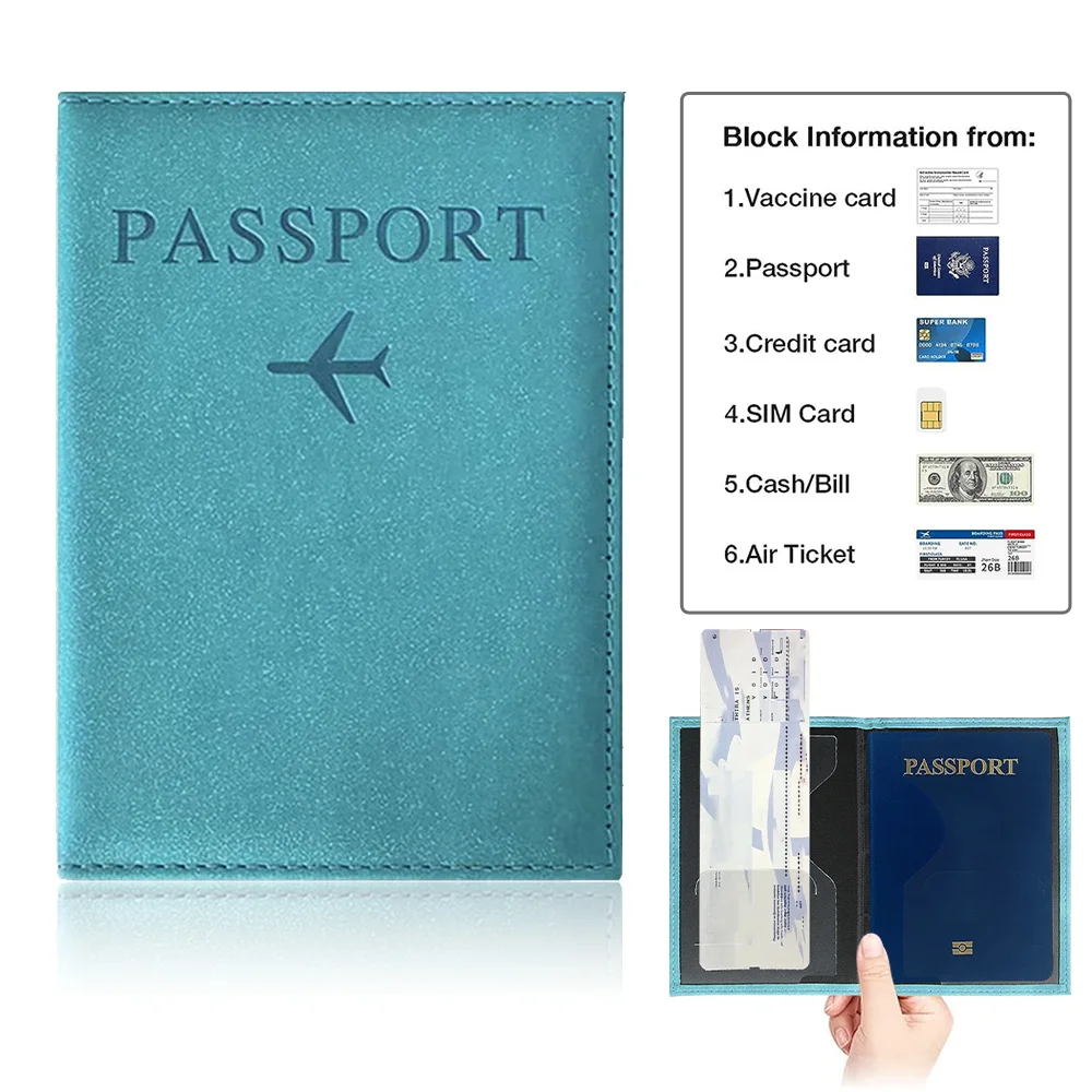 Passport Cover Blue Color Pu P - Index Card Holder avis et prix