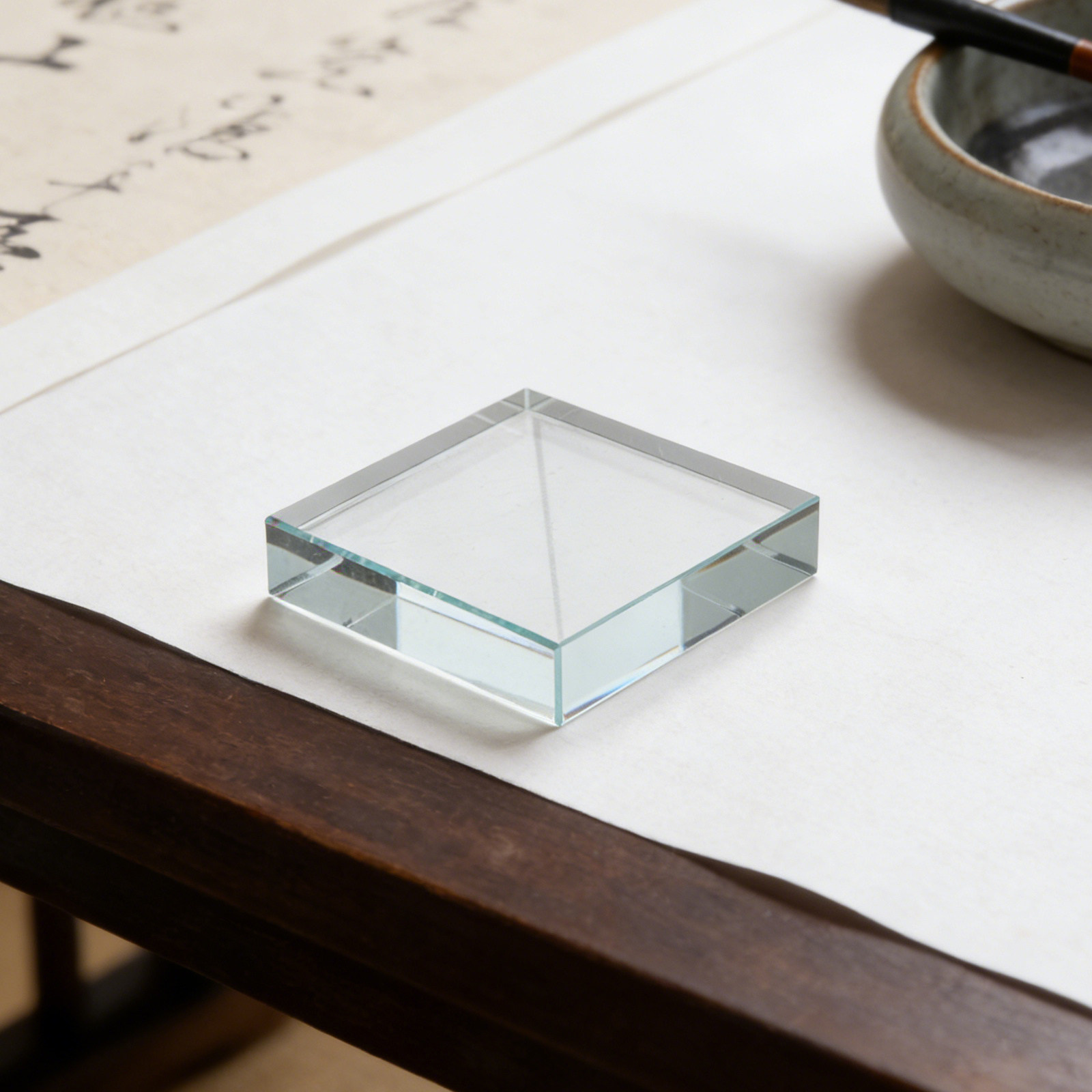 Clear Glass Rectangle Paperwei - Paper Weight Crystal avis et prix