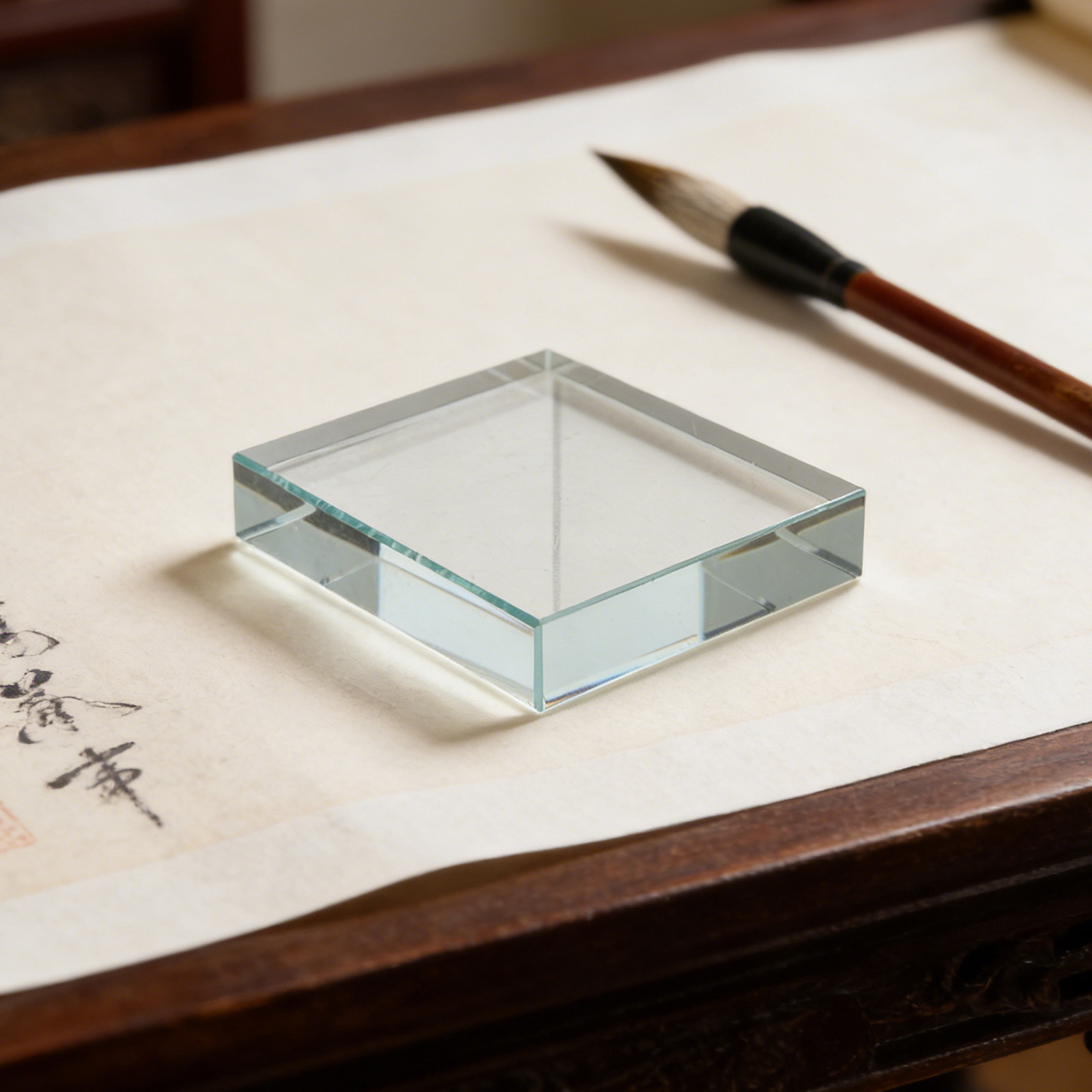 Clear Glass Rectangle Paperwei - Paper Weight Crystal avis et prix