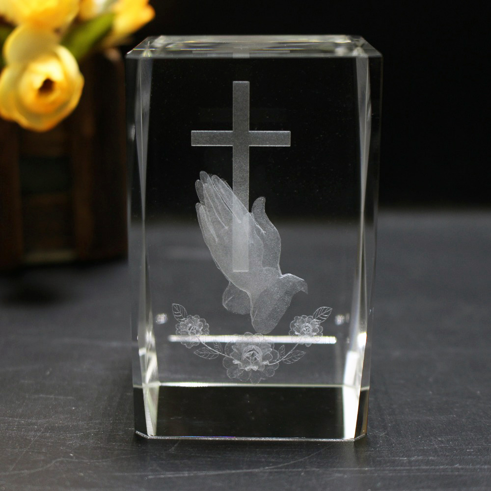 3D Laser Crystal Religious Cub - Paper Weight Crystal avis et prix