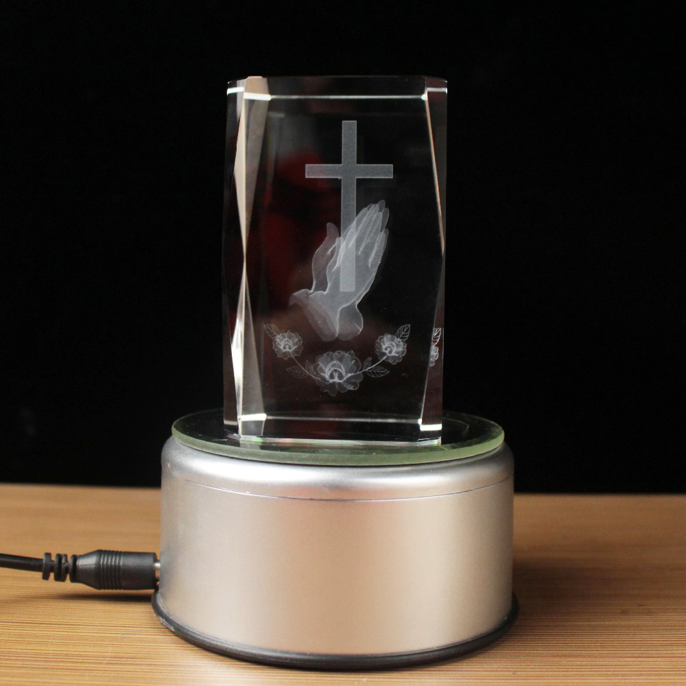 3D Laser Crystal Religious Cub - Paper Weight Crystal avis et prix
