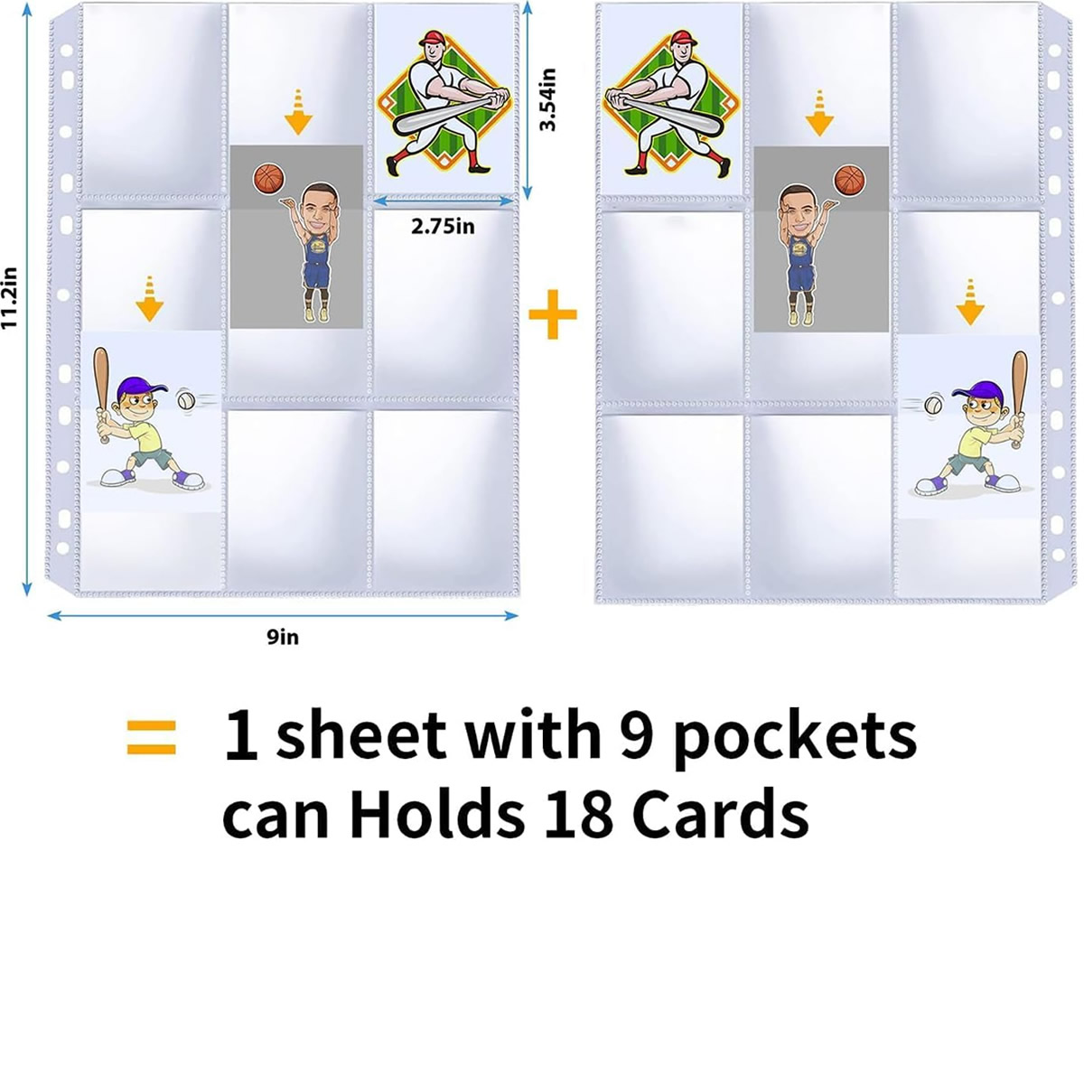 50 Pack 9 Pocket Card Sleeves  - Card Index Box avis et prix