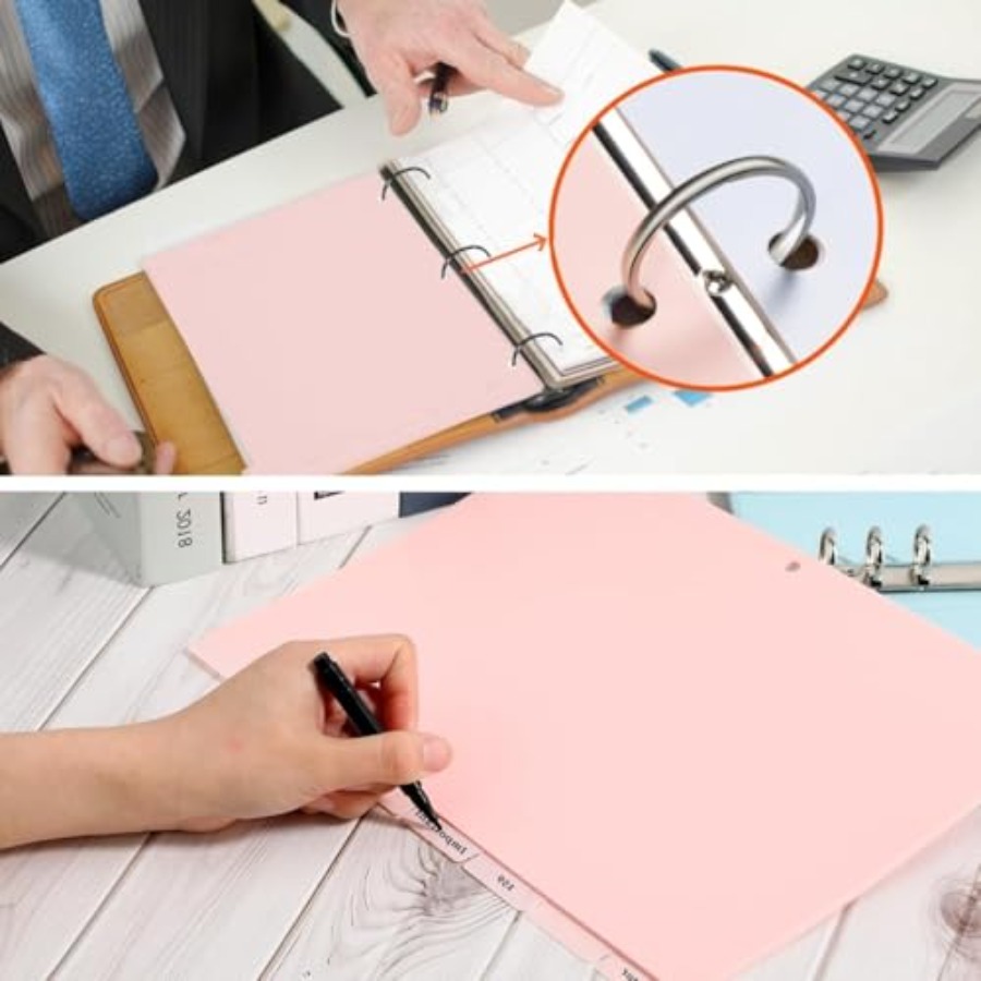 3 Ring Pink Binder Dividers wi - Tab Divider A4 avis et prix