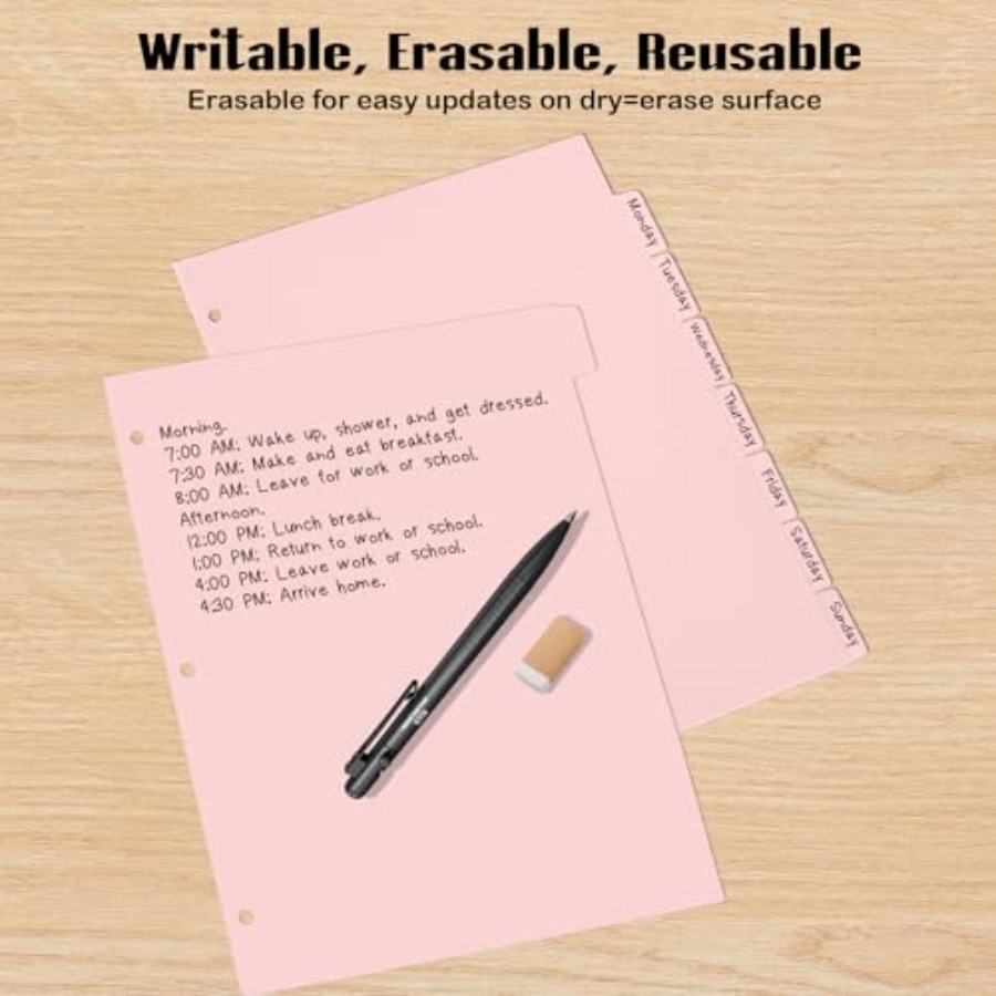 3 Ring Pink Binder Dividers wi - Tab Divider A4 avis et prix
