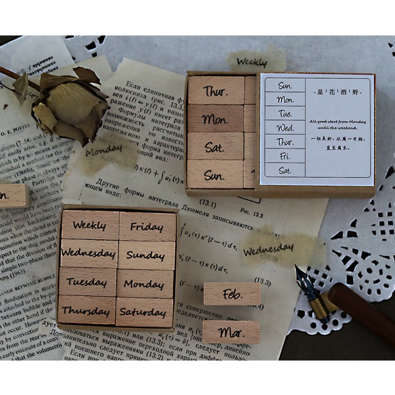 Arabic Numbers Day Month Calen - Rubber Date Stamp avis et prix